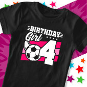 4歳サッカーサッカーパーティー4歳の誕生日 Tシャツ