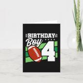 4歳サッカーパーティーテーマ4th誕生日ボーイ カード (正面)