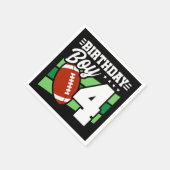 4歳サッカーパーティーテーマ4th誕生日ボーイ スタンダードカクテルナプキン (角)