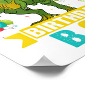 4歳シャツ4歳の誕生日の男の子Tレックス恐竜 ポスター (角)