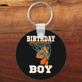 4歳バスケットボールボーイ4th誕生日パーティーセル キーホルダー (正面)
