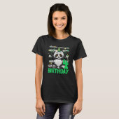 4歳パンダ4歳の誕生日ガールボーイパンダ Tシャツ (正面フル)