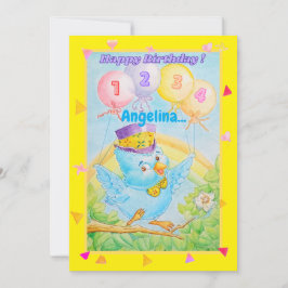 4歳パーソナライズされたの誕生日グリーティングカード