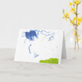 4歳児によるハッピーバースデーカード カード (黄色い花)