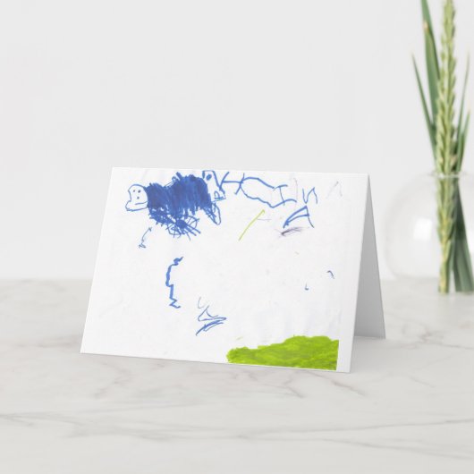 4歳児によるハッピーバースデーカード カード (正面)