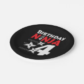 4歳忍者パーティースターキッズ4歳の誕生日 ペーパープレート (アングル)