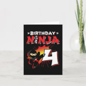 4歳漫画本スタイル忍者4歳の誕生日 カード (正面)