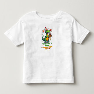 4歳用かわいい恐竜誕生日シャツ トドラーTシャツ