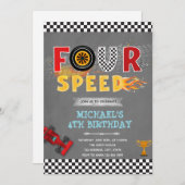 4歳誕生日パーティー招待状 招待状 (正面/裏面)