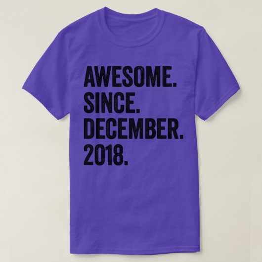 4歳2018年12月4日誕生日2 Tシャツ (デザイン正面)
