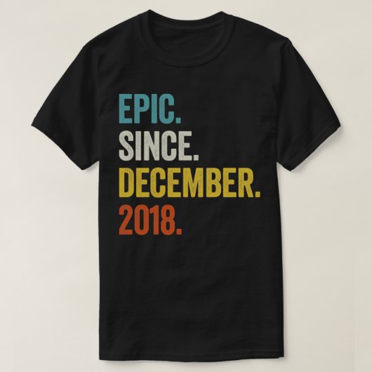 4歳2018年12月4日誕生日6 Tシャツ (デザイン正面)