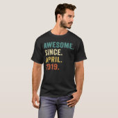 4歳2019素晴らし年4月4日 Tシャツ (正面フル)
