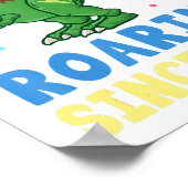 4歳4歳の誕生日ボーイズ恐竜の子供のギフトフー ポスター (角)