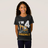 4歳4歳の誕生日建築少年4歳 Tシャツ (正面フル)