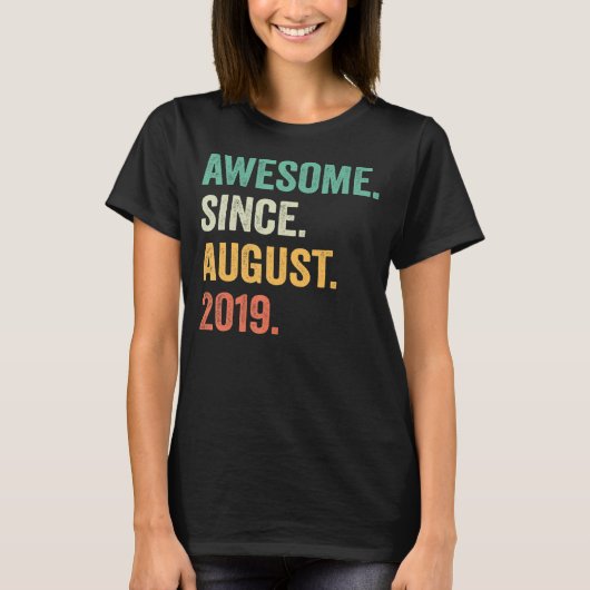4歳4歳の誕生日素晴らし男の子威厳がある Tシャツ (正面)