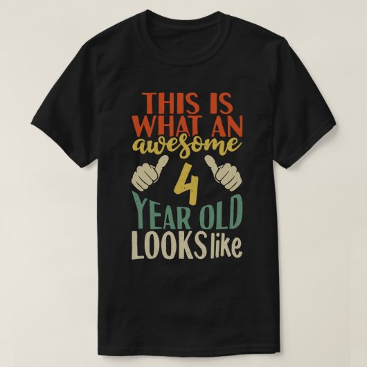 4歳 Tシャツ (デザイン正面)