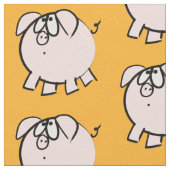 4漫画おもしろいイラストレーション豚Choose Color F ファブリック (クローズアップ)