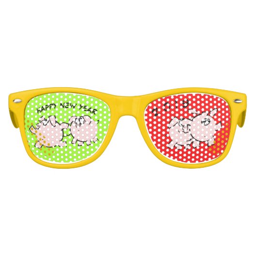4漫画おもしろい漫画豚カスタム年子供S キッズサングラス (正面)