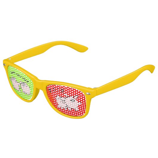 4漫画おもしろい漫画豚カスタム年子供S キッズサングラス (アングル)