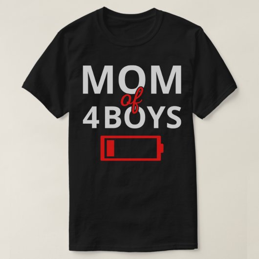 4男の子の疲れたママII Tシャツ (デザイン正面)