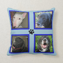 4番の写真のコラージュ青いフレーム青いカスタマイズ