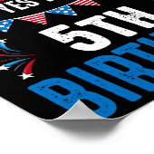 4番目とYesそれは私の5誕生日アメリカのパトリオティ ポスター (角)