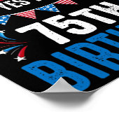 4番目とYesそれは私の75誕生日アメリカの愛国者である ポスター (角)