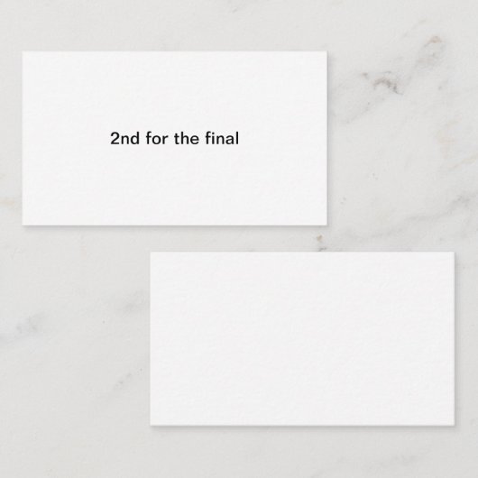 4番目に 名刺 (正面/裏面)