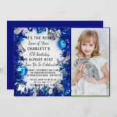 4番目のクリスマスバースデーパーティーの写真招待状 招待状 (正面/裏面)