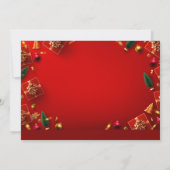 4番目のクリスマスバースデーパーティーの写真 招待状 (裏面)