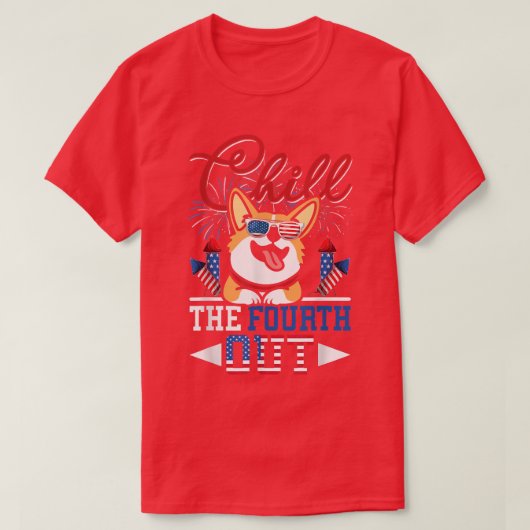 4番目のコーギ犬の愛人を冷おもしろいやす4番目の Tシャツ (デザイン正面)