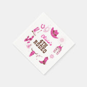 4番目のロデオピンクウェスタンカウボーイ4th誕生日 スタンダードカクテルナプキン (角)