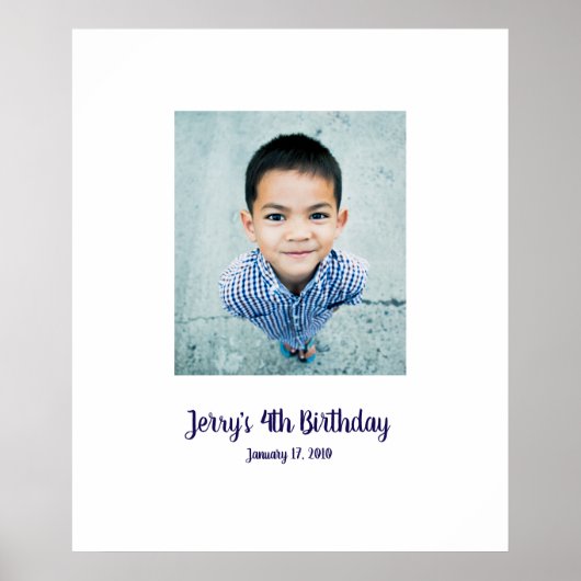 4番目の子供の誕生日4番目のサインインパーティーボード4 ポスター (正面)