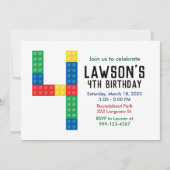 4番目の建物ブロックパーティの招待状のパーティー 招待状 (正面)