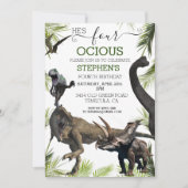 4番目の恐竜ティラノサウルスラプター誕生日 招待状 (正面)