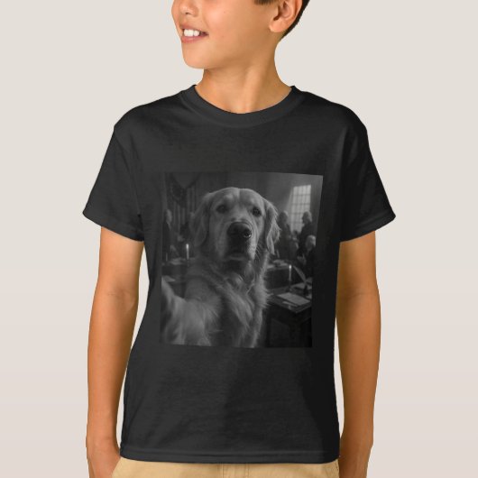 4番目の独立の犬おもしろい自撮り宣言 Tシャツ (正面)