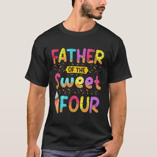 4番目の甘いアイスクリームピーの父 Tシャツ (正面)
