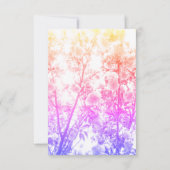 4番目の誕生日パーティー名前をカスタムするピンクフローラかわいい 招待状 (裏面)