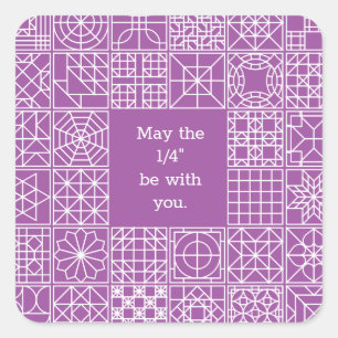 「4番目」がYou Sampler Quiltの引用文 スクエアシール