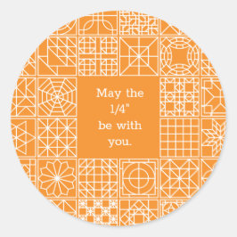 「4番目」がYou Sampler Quiltの引用文 ラウンドシール