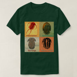 4種の三葉虫のモンテージ Tシャツ