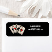 4種類のカードエース差出人住所 ラベル (インサイチュ)