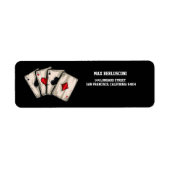 4種類のカードエース差出人住所 ラベル (正面)