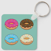 4種類のドーナツのパターン キーホルダー (裏面)