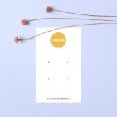 4穴スタッドイヤリング表示ホルダー追加ロゴ 名刺