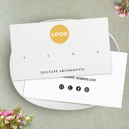 4穴スタッド追加ロゴイヤリングホルダー 名刺