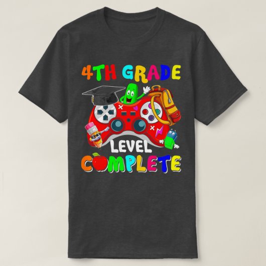 4等級完全ゲームコントローラ卒業生 Tシャツ (デザイン正面)