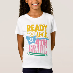 4級のロックに対応-新学期 Tシャツ