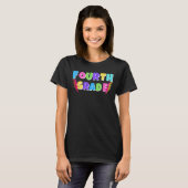 4級稲妻ボルトペンシルレトロ先生B Tシャツ (正面フル)