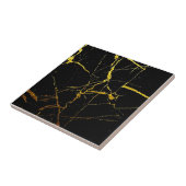 4組の金ゴールドベイン付き黒大理石レフェイクプロの1 タイル (側面)